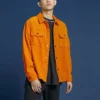 Chaqueta de pana Converse Sports Cargo para hombre, color amarillo
