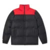 Chaqueta de plumón con bloques de color Tallas asiáticas «Negro Rojo»