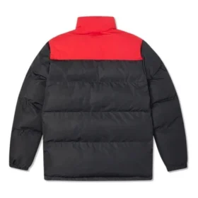 Chaqueta de plumón con bloques de color Tallas asiáticas «Negro Rojo»
