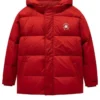 Chaqueta de plumón con logo impreso «Red White»