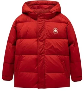 Chaqueta de plumón con logo impreso «Red White»