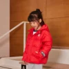 Chaqueta de plumón con logo impreso «Red White»