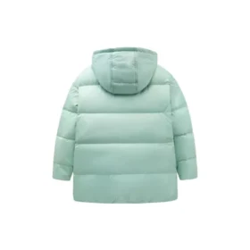Chaqueta de plumón con logo impreso, tallas asiáticas «Verde Negro»