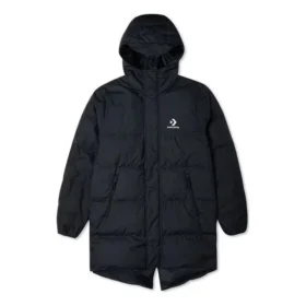 Chaqueta de plumón de invierno de largo medio Tallas asiáticas «Negro»