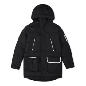 Chaqueta de plumón de largo medio, tallas asiáticas, «Negro»