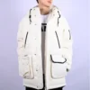 Chaqueta de plumón de media longitud Tallas asiáticas «Blanco»