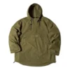 Chaqueta deportiva casual con capucha y media cremallera Converse x Kim Jones para hombre, verde militar