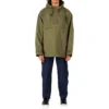 Chaqueta deportiva casual con capucha y media cremallera Converse x Kim Jones para hombre, verde militar
