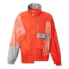 Chaqueta deportiva casual para hombre Converse x Feng Chen Wang con empalmes cruzados y colores contrastantes, naranja