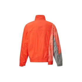 Chaqueta deportiva casual para hombre Converse x Feng Chen Wang con empalmes cruzados y colores contrastantes, naranja