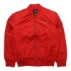 Chaqueta deportiva informal de cuello alto y corte corto, tallas asiáticas, «Roja»