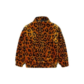 Chaqueta holgada con estampado de leopardo retro, estilo para pareja, tallas asiáticas, «marrón»