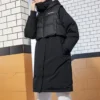 Chaqueta larga convertible de plumón, tallas asiáticas «Negro»