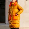 Chaqueta larga de plumón Counter Climate, tallas asiáticas, «Wheat»