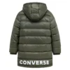 Chaqueta larga de plumón, tallas asiáticas «Olive Green»