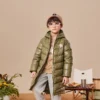 Chaqueta larga de plumón, tallas asiáticas «Olive Green»