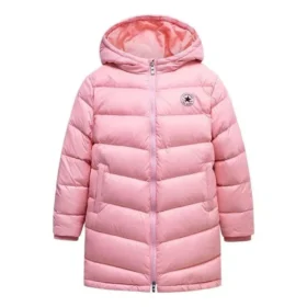 Chaqueta larga de plumón, tallas asiáticas «Rosa-Negro»