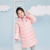 Chaqueta larga de plumón, tallas asiáticas «Rosa-Negro»