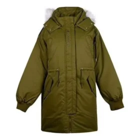 Chaqueta larga de plumón, tallas asiáticas «Verde oliva»