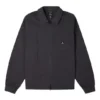 Chaqueta lavada con bolsillo en el pecho, estilo para pareja, negro