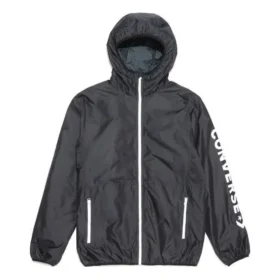 Chaqueta ligera cortavientos con logotipo Tallas asiáticas «Negro»