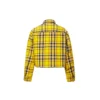 Chaqueta reversible de cuadros Tallas asiáticas «Amarillo»