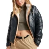Chaqueta reversible Sherpa con cremallera completa, tallas asiáticas «Egret Black»