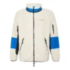 Chaqueta Sherpa de forro polar para mantener el calor, con bloques de color y cuello de pie