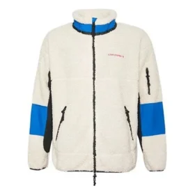 Chaqueta Sherpa de forro polar para mantener el calor, con bloques de color y cuello de pie