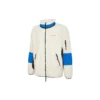 Chaqueta Sherpa de forro polar para mantener el calor, con bloques de color y cuello de pie