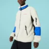 Chaqueta Sherpa de forro polar para mantener el calor, con bloques de color y cuello de pie
