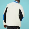 Chaqueta Sherpa de forro polar para mantener el calor, con bloques de color y cuello de pie