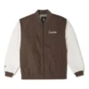 Chaqueta tejida con puntada de cadena Tallas asiáticas «Earthy Brown»