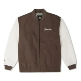 Chaqueta tejida con puntada de cadena Tallas asiáticas «Earthy Brown»