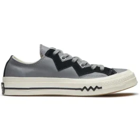 Chuck 1970s Leather Low Top Gris Negro
