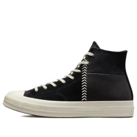 Chuck 70 Crafted Leather High «Black Egret»