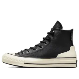 Chuck 70 de cuero alto «Black Egret»
