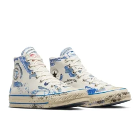 Chuck 70 High «ADER ERROR» – Blanco/Azul Imperial