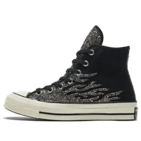 Chuck 70 High «Archival Glitter Flame – Black Egret»