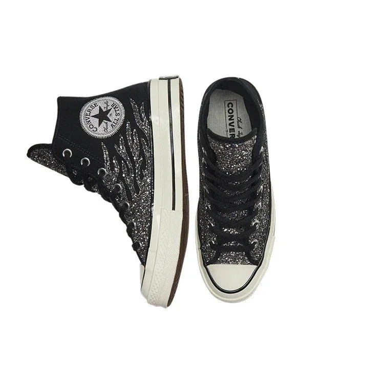 Chuck 70 High «Archival Glitter Flame – Black Egret» Chuck 70 High «Archival Glitter Flame – Black Egret»