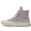 Chuck 70 High «Estampado floral bordado – Amatista pálida»