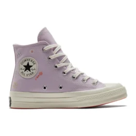 Chuck 70 High «Estampado floral bordado – Amatista pálida»