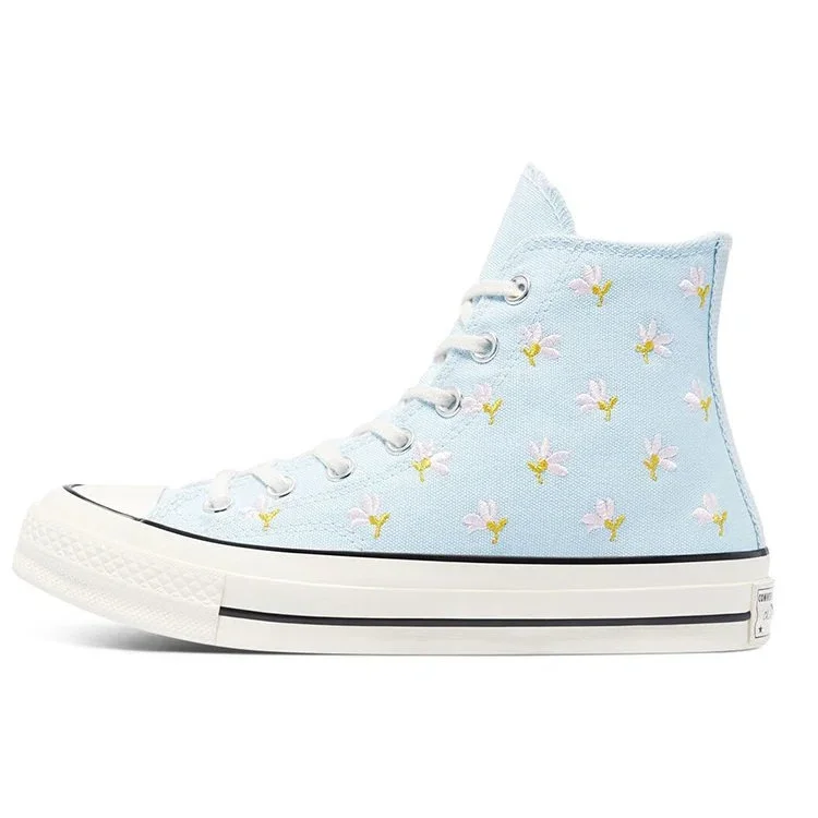 Chuck 70 High «Estampado floral bordado – Azul cambray» Chuck 70 High «Estampado floral bordado – Azul cambray»