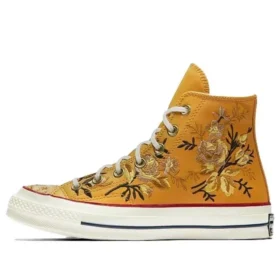 Chuck 70 High «Parkway Floral Embroidery – Turmeric Gold»