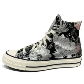 Chuck 70 High «Vintage Floral – Negro Plata»