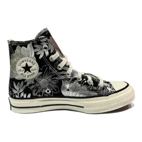 Chuck 70 High «Vintage Floral – Negro Plata»
