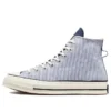 Chuck 70 High «Washed Indigo Hickory Stripes»
