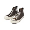 Chuck 70 Leather High «Colorblock – Dark Root Brown»