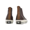 Chuck 70 Leather High «Colorblock – Dark Root Brown»
