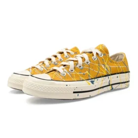 Chuck 70 Low «Paint Splatter – Sunflower Gold»